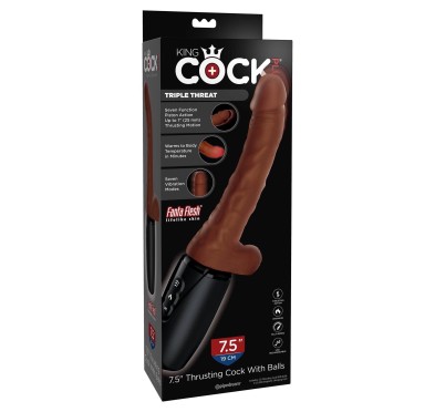 King Cock Plus Triple Threat Brown skin tone